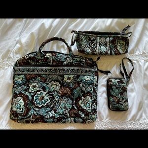 Vera Bradley Laptop, Pencil and Wallet Bags